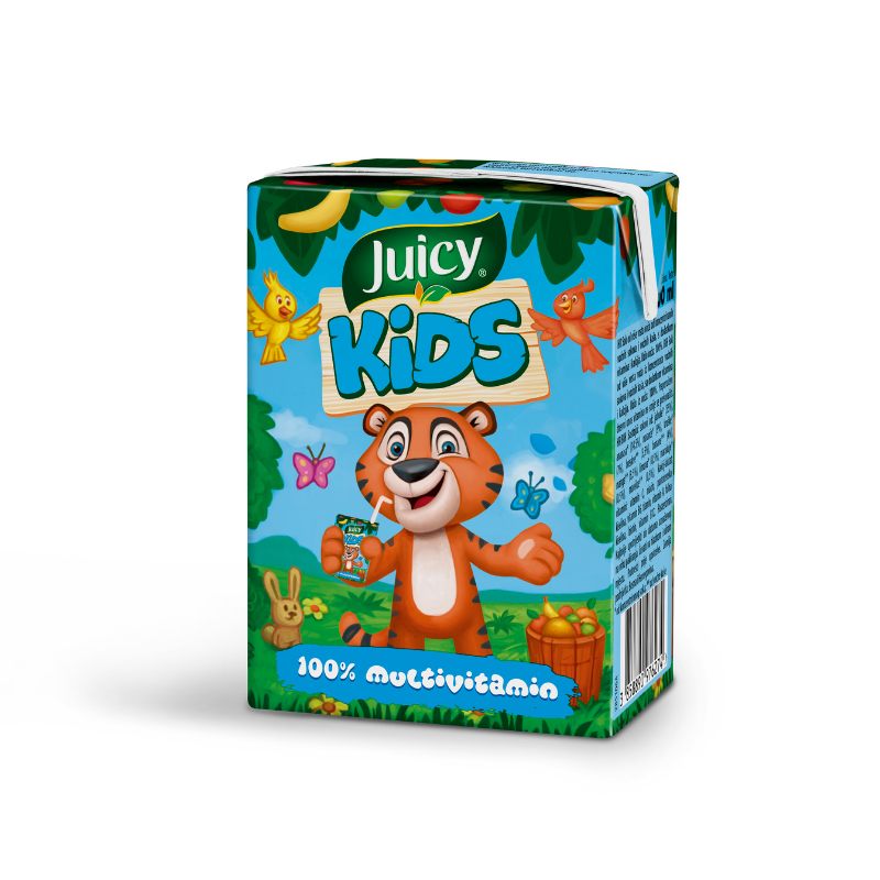 Juicy 100% Kids Multivitamin Juice - 200ml x 24